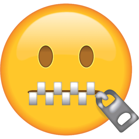 Zipper mouth emoji