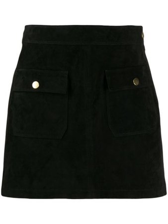 Frame Bardot Mini Skirt LWLT0322 Black | Farfetch