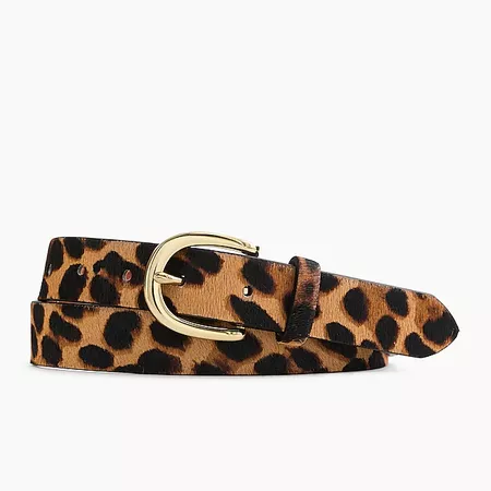 Calf hair belt in leopard : Women accessories | J.Crew
