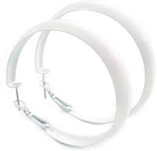 white hoop earrings - Google Search