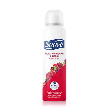 Desodorante Antitranspirante Suave Frutas Vermelhas e Lichia Aerosol 150mL | Netfarma