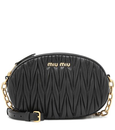 Matelassé Leather Shoulder Bag | Miu Miu - Mytheresa