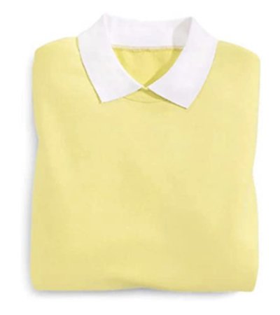 pastel yellow collared sweater