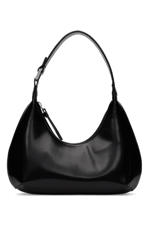 BY FAR Black Patent Baby Amber Bag $220