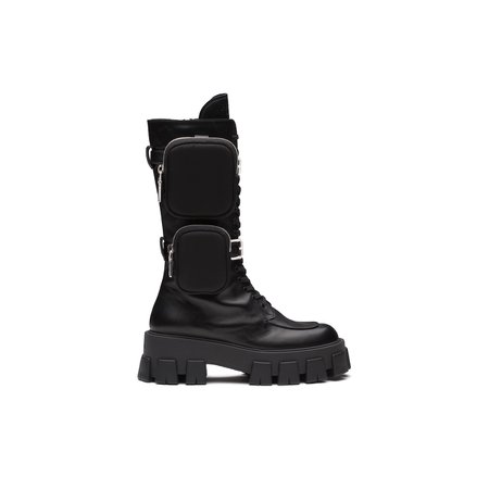 Monolith leather boots | Prada - 1W828L_07I_F0002_F_055