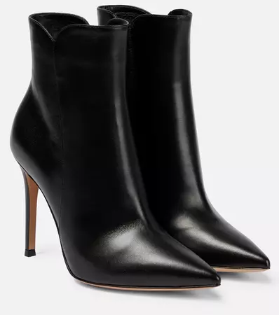 Gianvito Rossi - Levy 105 leather ankle boots | Mytheresa