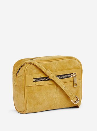 Yellow Leather Camera Cross Body Bag | Dorothy Perkins