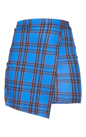 Grey Check Wrap Front Mini Skirt | Skirts | PrettyLittleThing USA