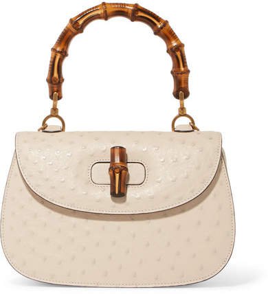 Bamboo Classic 2 Ostrich Tote - Ivory