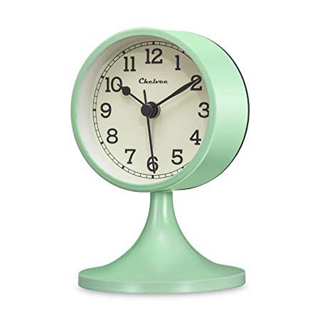 Chelvee Alarm Clock,3 inches Quartz Analog Desk Alarm Clock, Silent No Ticking,Battery Operated: Home & Kitchen