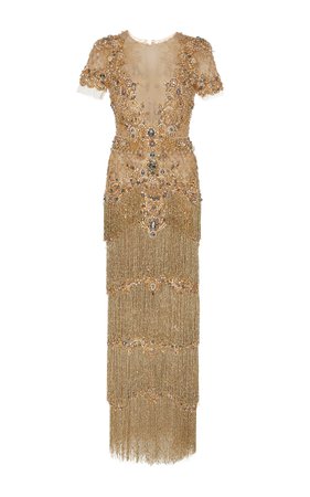 Embellished Column Gown by Marchesa | Moda Operandi
