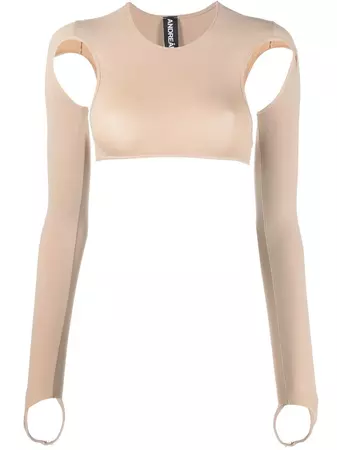 ANDREĀDAMO stretch-fit Cropped over-top - Farfetch