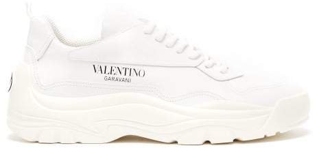 Gumboy Chunky Leather Trainers - Womens - White