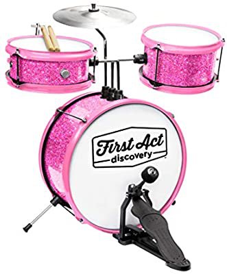 Amazon.com: First Act Discovery Drum Set & Seat, Blue Stars: Musical Instruments