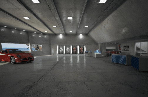 tony stark garage