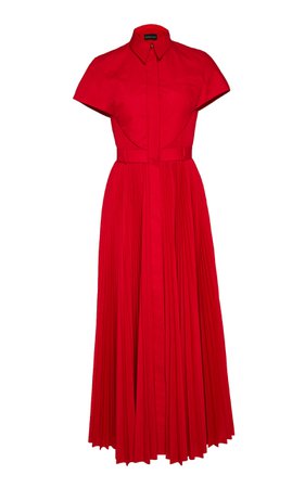 large_brandon-maxwell-red-pleated-button-up-shirt-dress.jpg (1598×2560)