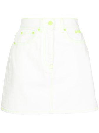 Shop MSGM fitted denim skirt with Express Delivery - FARFETCH