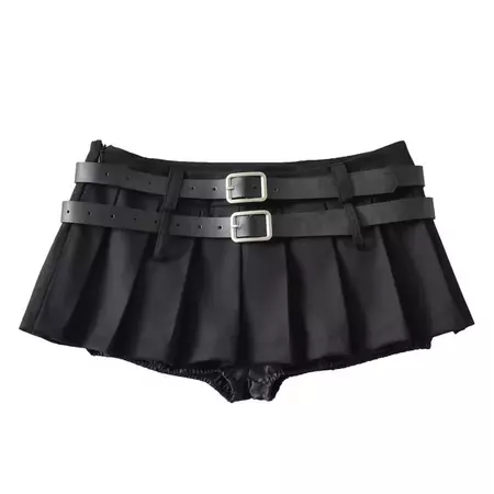 Y2K Double-Belt Extreme Micro Skirt | BOOGZEL CLOTHING – Boogzel Clothing
