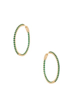 Large Pave Hoops