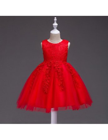 Red Lace Toddler Dress