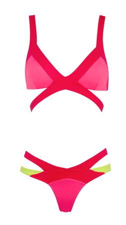 Agent Provocateur Beachwear Mazzy Pink Red Yellow