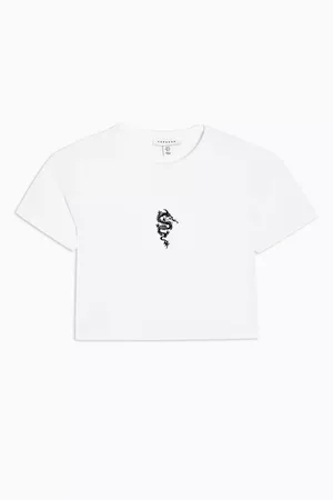White Dragon Crop T-Shirt | Topshop