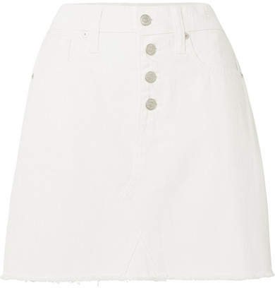 Denim Mini Skirt - White