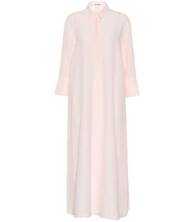 Linen-blend maxi dress