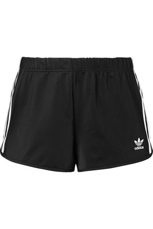 adidas Originals | Striped satin-jersey shorts | NET-A-PORTER.COM