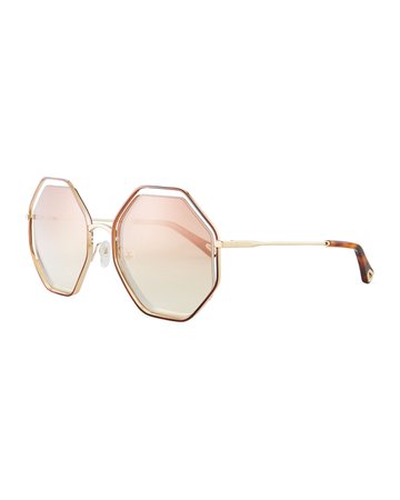 Chloe Poppy Geometric Sunglasses | Neiman Marcus