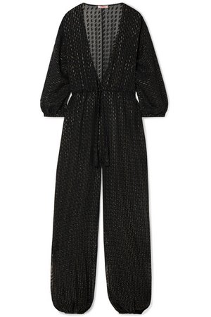 Eres | Gordon fil coupé silk-blend chiffon jumpsuit | NET-A-PORTER.COM