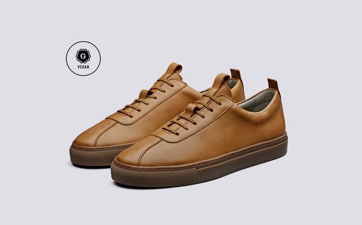 Sneaker 1 | Vegan Sneakers for Men in Tan Grain | Grenson Shoes