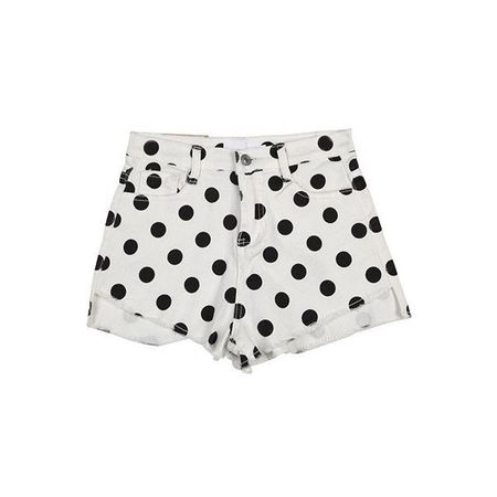 white polka dot shorts
