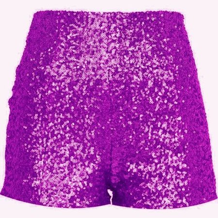 Sequinned Purple Shorts