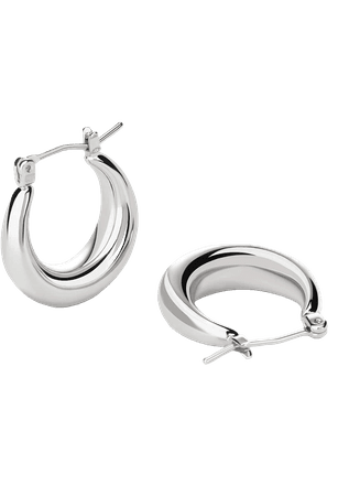 silver chunky earrings