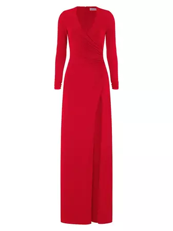 Shop Halston Sydney Ruched Jersey Gown | Saks Fifth Avenue