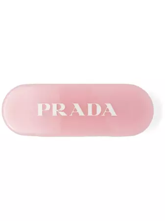 Prada logo-print hair clip
