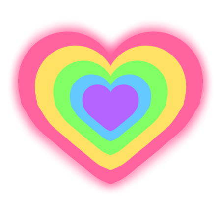 Glowing Rainbow Heart