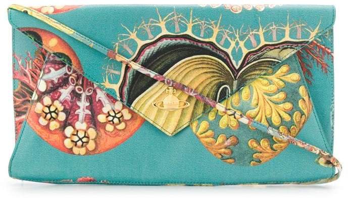 Pre-Owned printed clutch