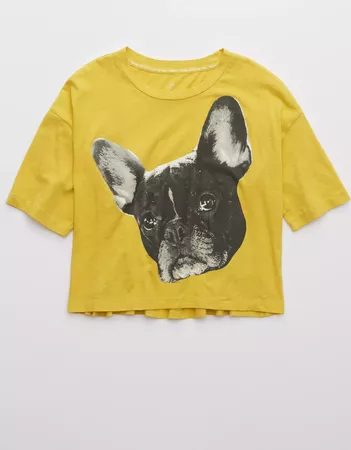 OFFLINE Boyfriend Cropped Oversized T-Shirt yellow