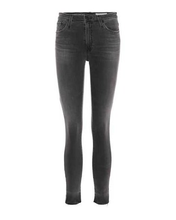 Lyst - Ag Jeans The Farrah High-waisted Skinny Jeans in Gray