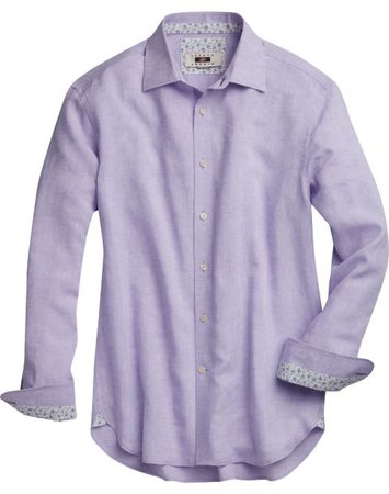 Joseph Abboud Lavender Linen Sport Shirt - Men's Shirts | Men's Wearhouse