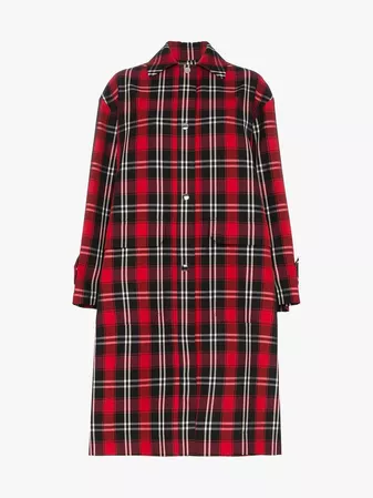 MSGM tartan checked coat | Single Breasted Coats | Browns