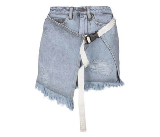 Jean Skirt With Buckle