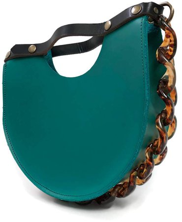 Angela Valentine Handbags - Mallory Top Handle Circle Tote Bag in Teal