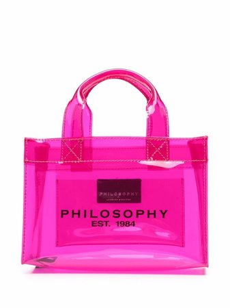 Shop Philosophy Di Lorenzo Serafini logo-print tote bag with Express Delivery - FARFETCH