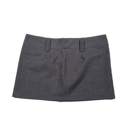 dark gray denim mini skirt