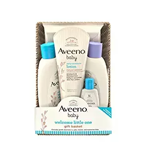 Amazon.com: Aveeno Baby Welcome Little One Gift Basket, Baby Skincare Set with Baby Body Wash & Shampoo, Calming Bath Wash, All Over Baby Wipes, & Daily Moisturizing Lotion, 5 Items : Baby