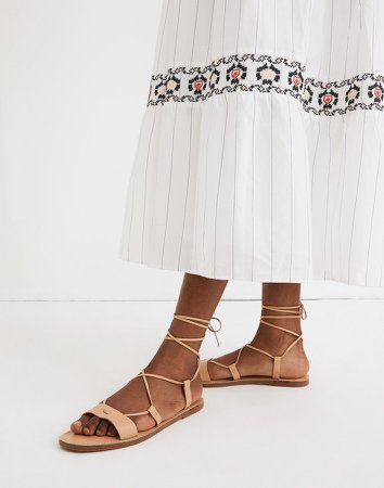 The Boardwalk Lace-Up Sandal in Leather