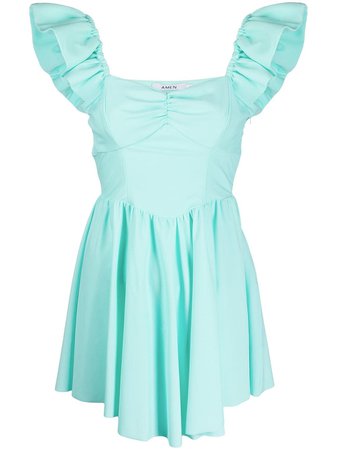 Amen Ruffle Trim Mini Dress Ss20 | Farfetch.com